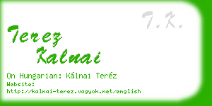 terez kalnai business card